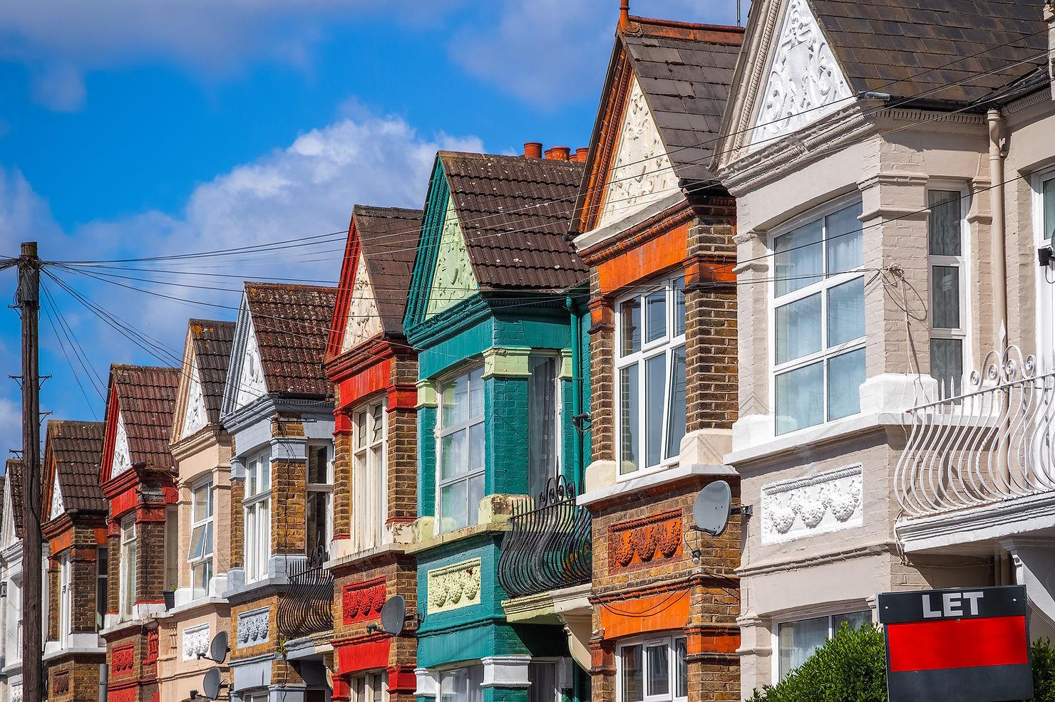 Colourful terrace houses