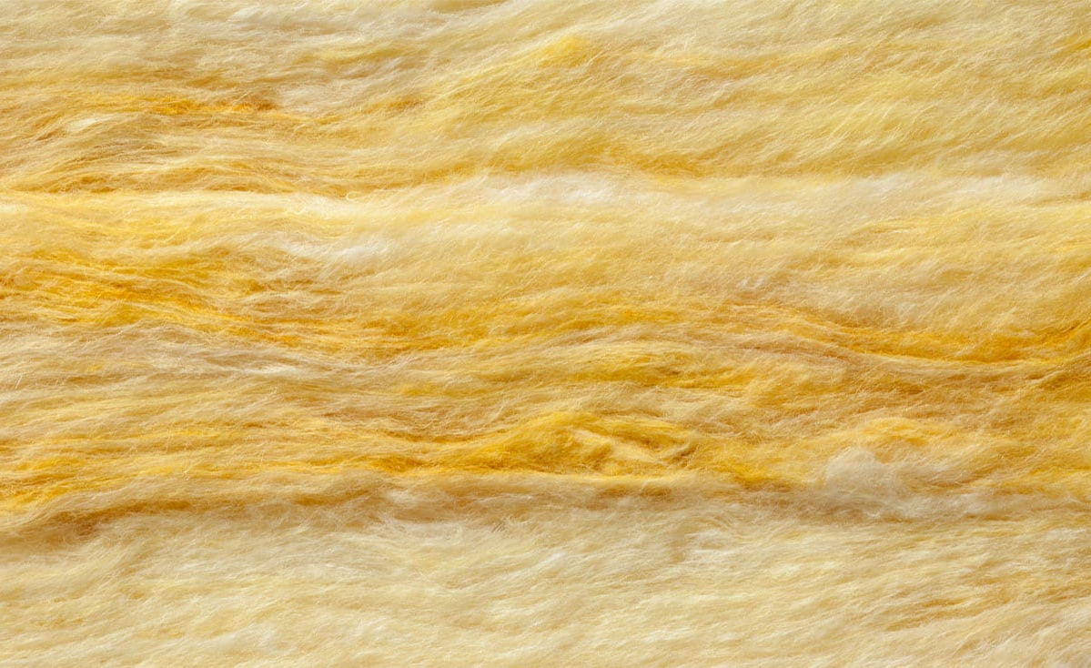 Cross section of loft insulation